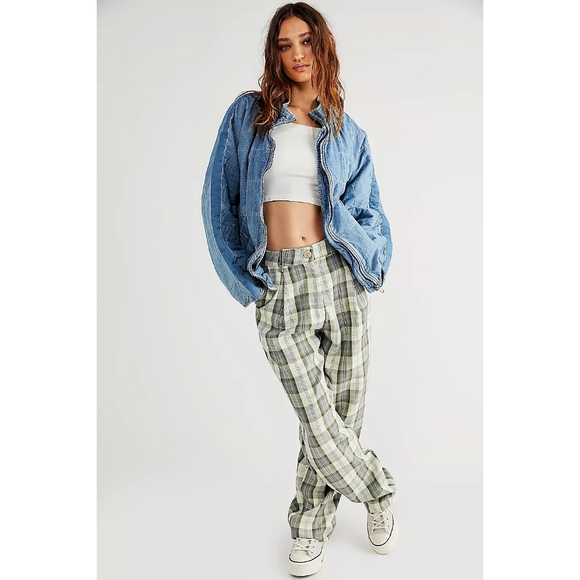 Free People Quilted Denim Oversized Dolman Jacket - Picture 15 of 16